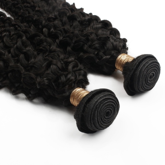 22" Weft (Sew in) Hair Extensions 100g Deep Curly Natural Black 1B - Picture 4 of 5
